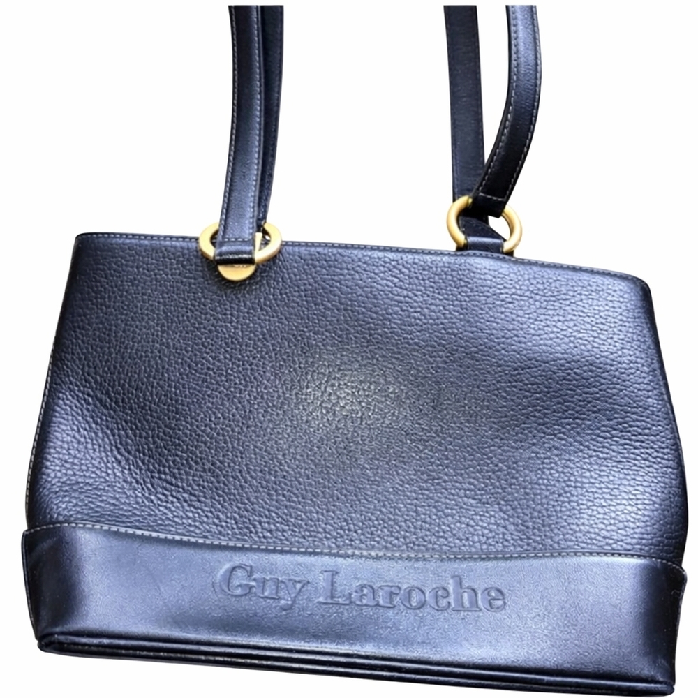 Vintage Guy Laroche Paris Leather Tote Bag – Black